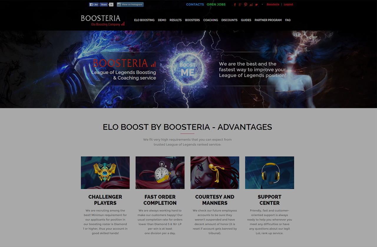Advertisement / Guest Post: LoL Boost by Boosteria